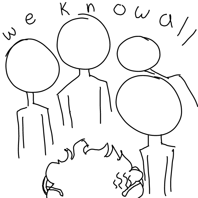 Drawing in Grandma with a beard by Soup