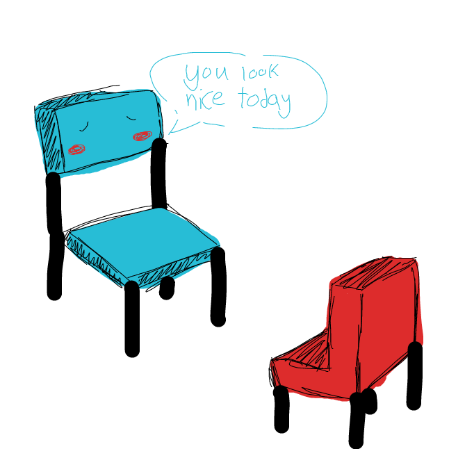 Drawing in Once there was a chair by Soup