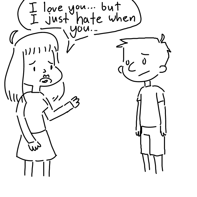 Drawing in I love you...but, by Soup