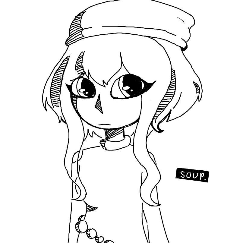 Drawing in the crack in the world character by Soup