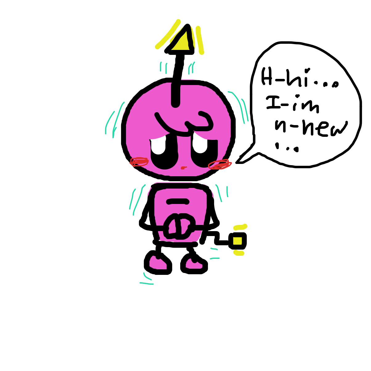 Drawing in I’m new here by FireFruit