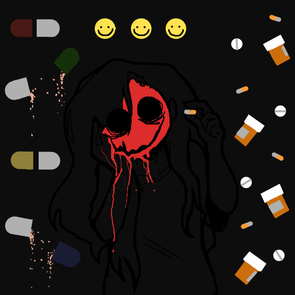 Drawing in Happy Pills by RandomDoodler