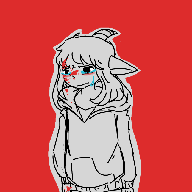 Drawing in as she cut off her ear... by Soup