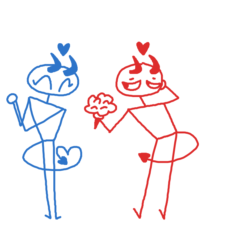 Drawing in the devil in love by AYeehawNoise