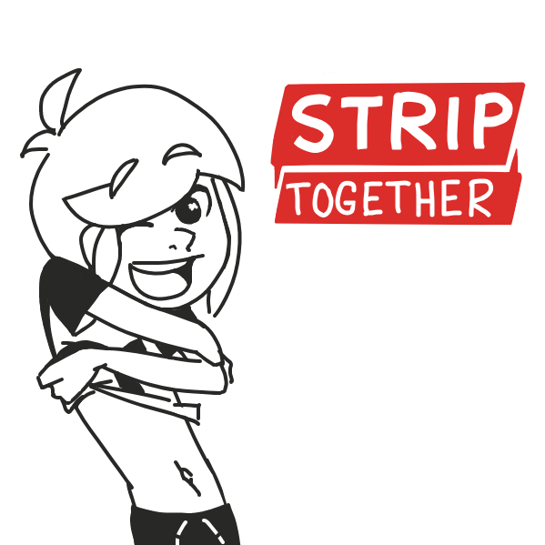 draw your OC stripping n post ta insta!  - Online Drawing Game Comic Strip Panel by Cake Emoji