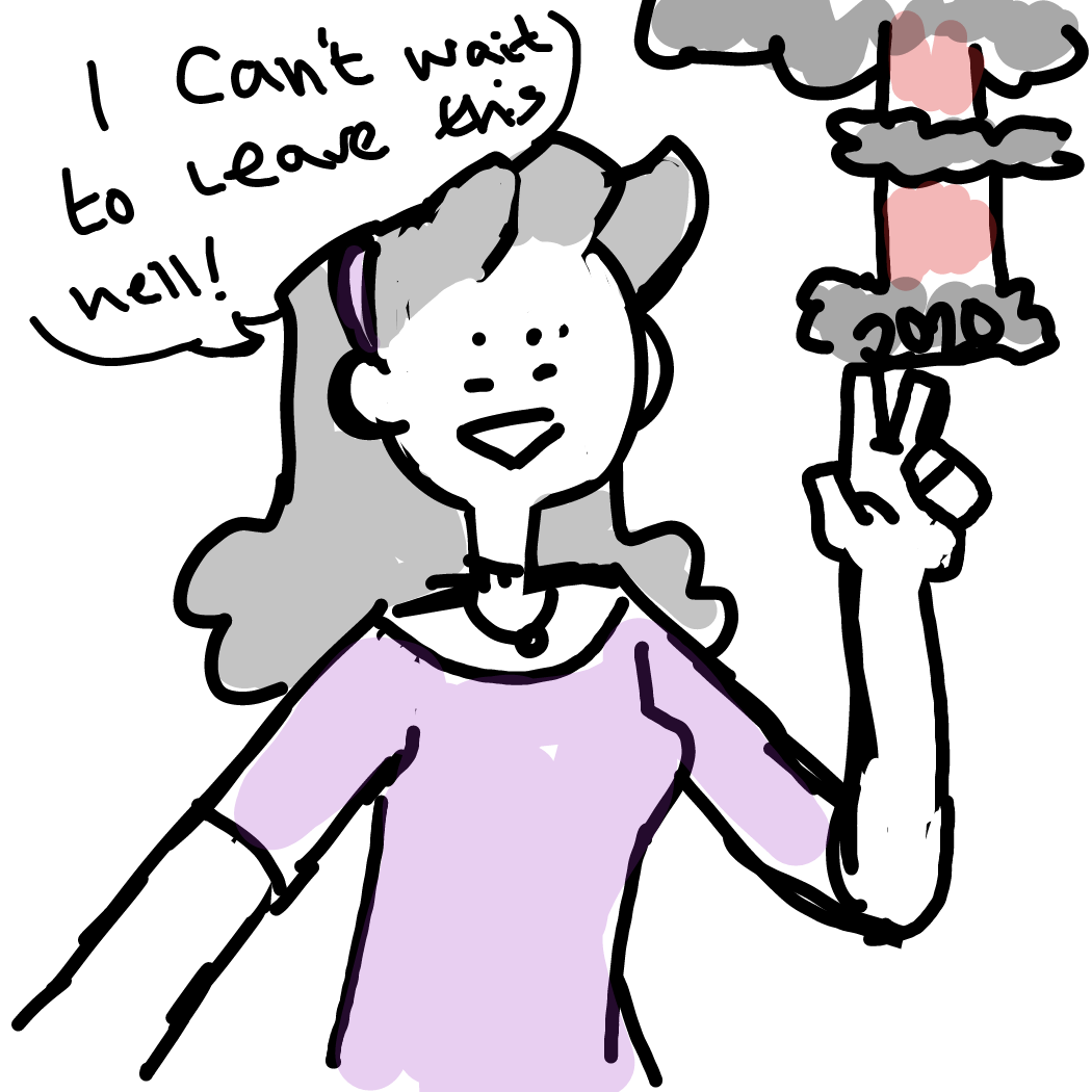 Drawing in New year by Rednightlights