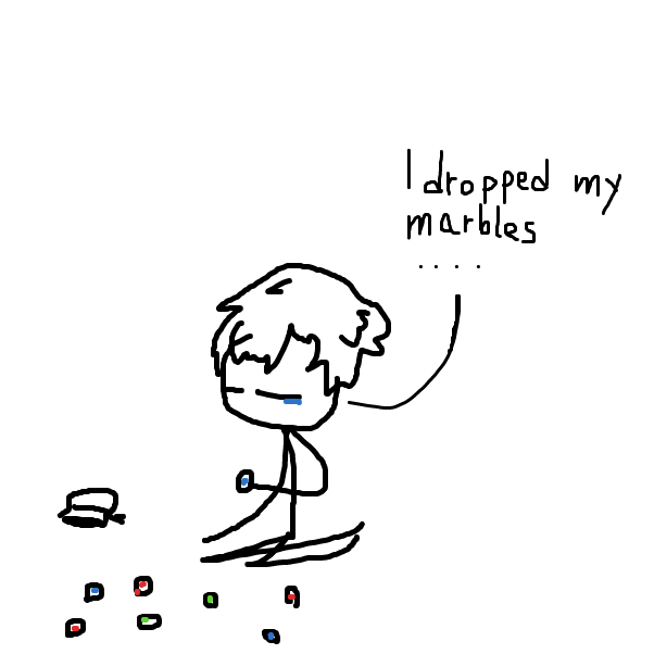 A sad day for this marble enthusiast. - Online Drawing Game Comic Strip Panel by Ohnooooo