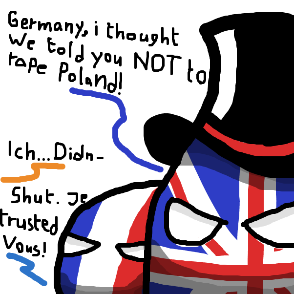 Poland is accusing Germany of rape. - Online Drawing Game Comic Strip Panel by Ohnooooo