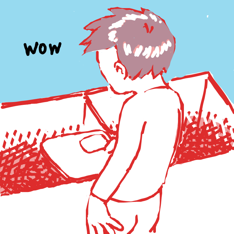 da background is uh #97daf0 - Online Drawing Game Comic Strip Panel by nooz