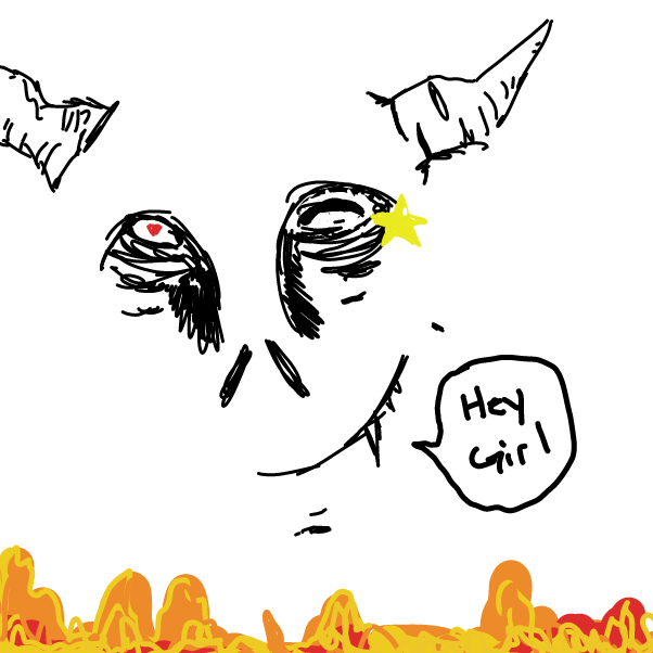 Drawing in the devil in love by PennywiseDancing