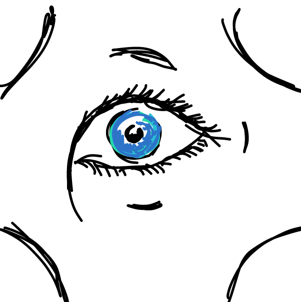 Drawing in Eye by PennywiseDancing