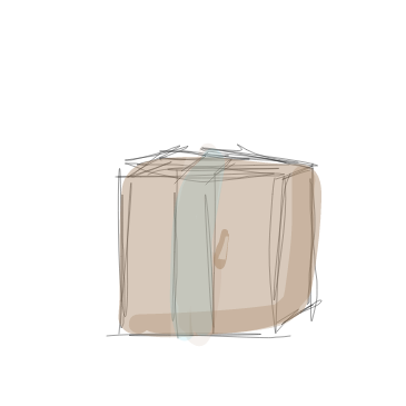 There's a closed box, it's unknown what's inside of it. - Online Drawing Game Comic Strip Panel by partyee