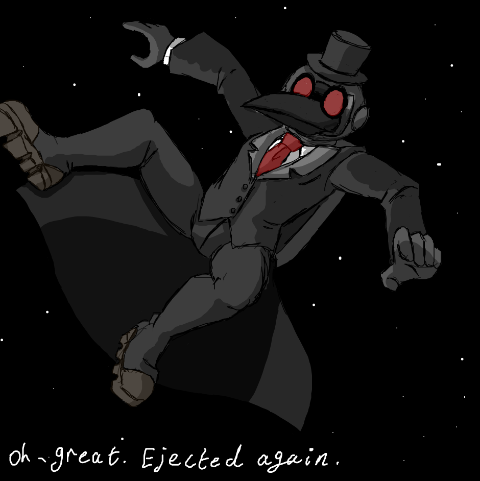 Well, damn. He just be in space for now. - Online Drawing Game Comic Strip Panel by ⚰