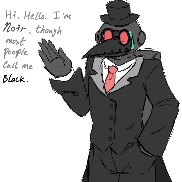 Hi, hello. I'm Noir. - Online Drawing Game Comic Strip Panel by ⚰