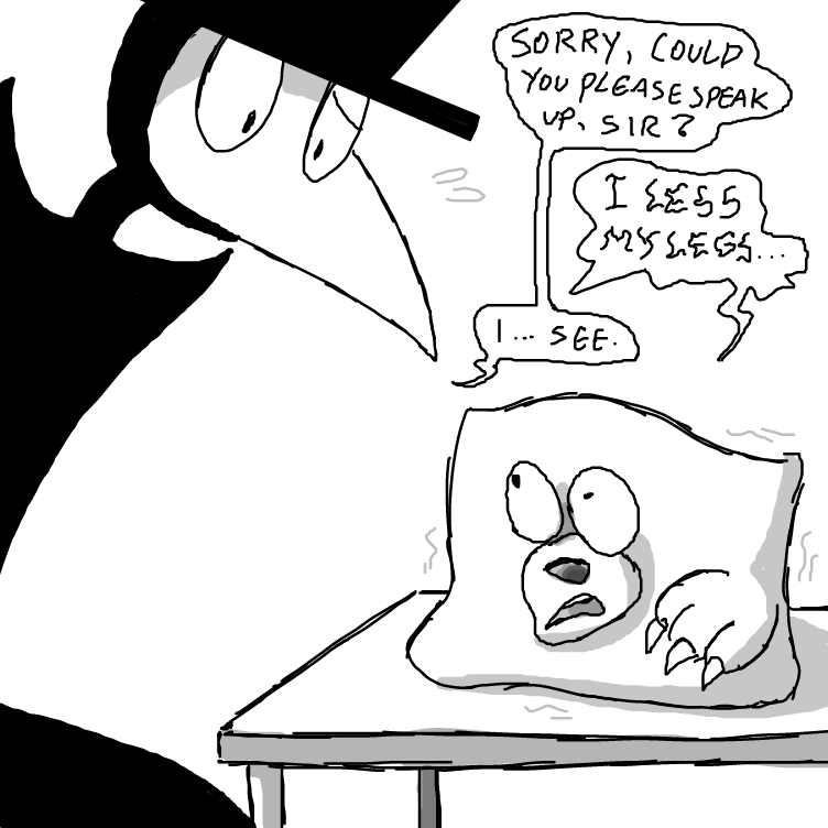 Sorry, I can't hear you. - Online Drawing Game Comic Strip Panel by ⚰