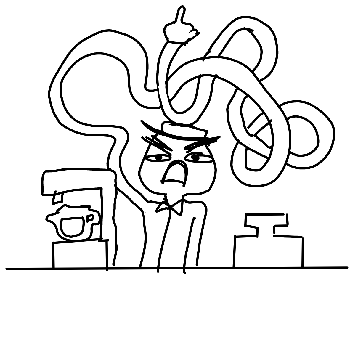 Please don't come again. - Online Drawing Game Comic Strip Panel by Zebon