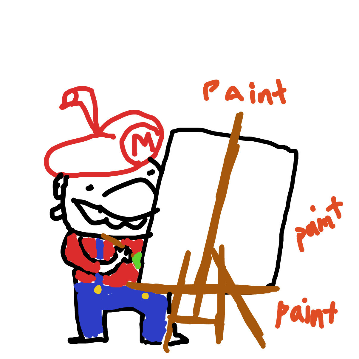Drawing in mario paint by Prawnston