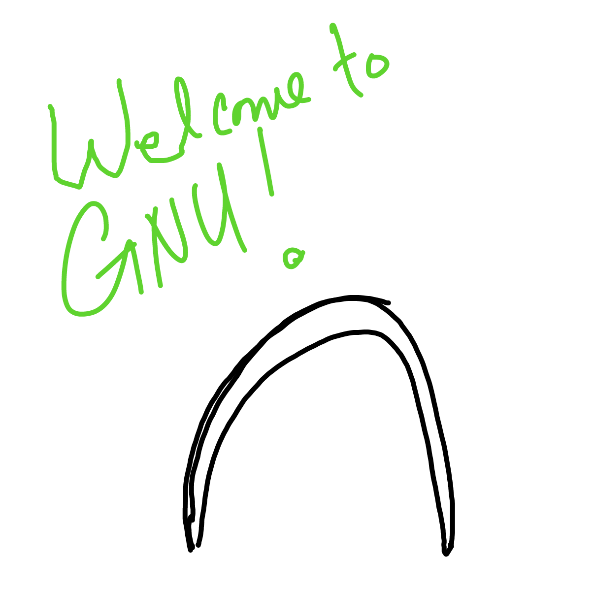Welcome to GNU! - Online Drawing Game Comic Strip Panel by joho44