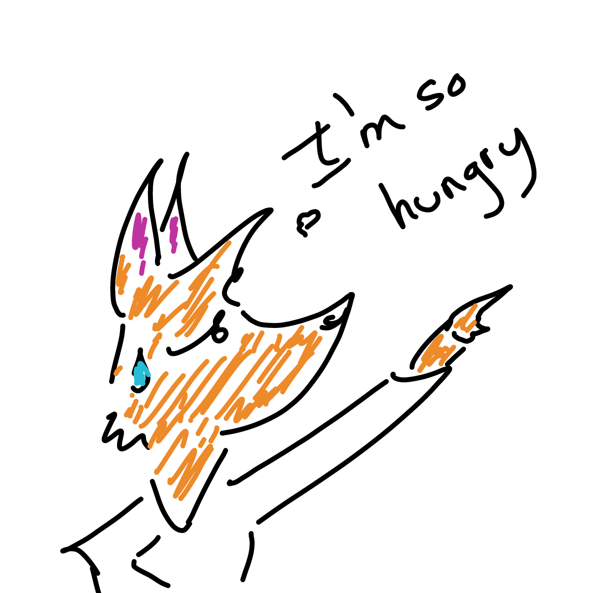 Hungry fox - Online Drawing Game Comic Strip Panel by joho44