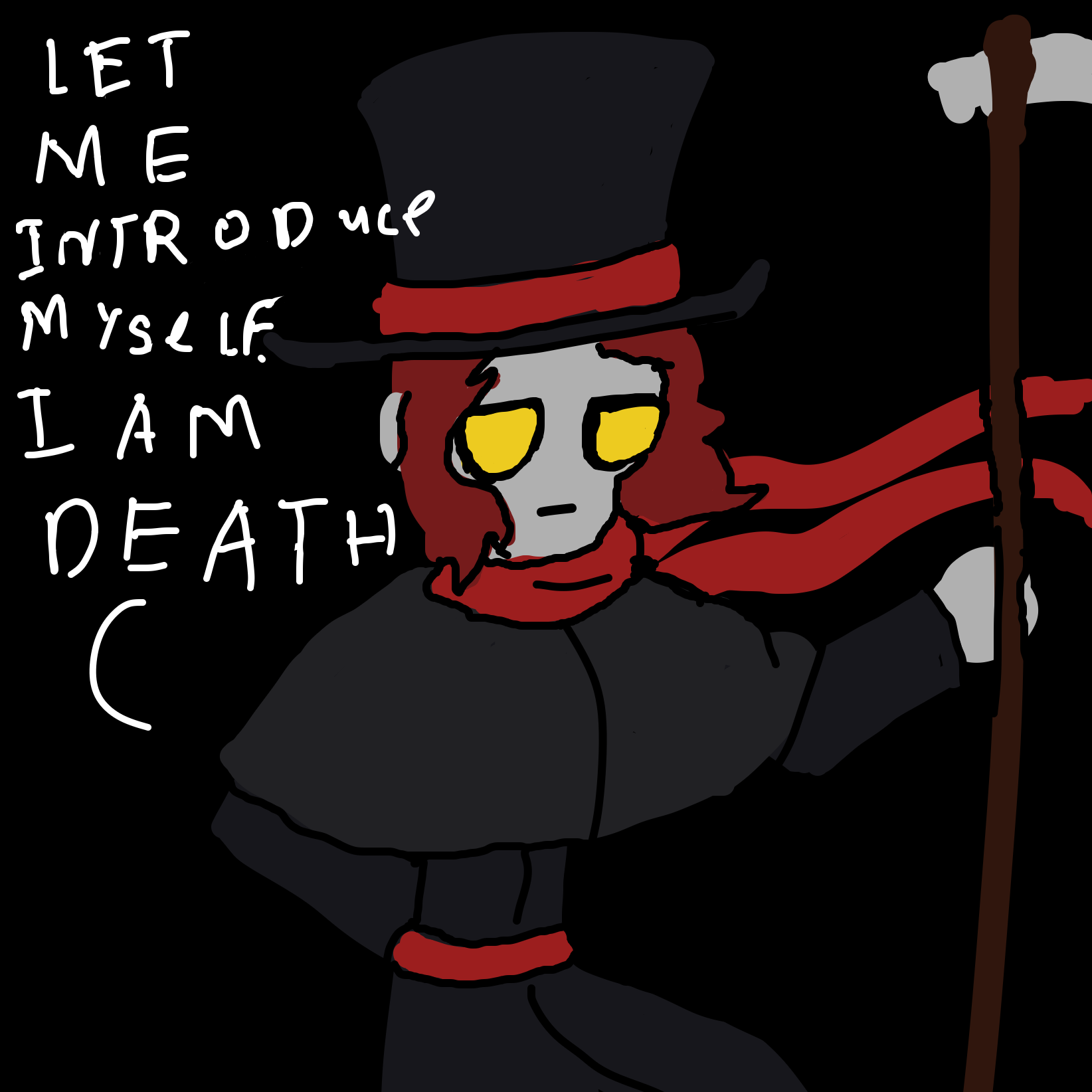 Drawing in A moment with Mr. Death by Missus Abaddon 