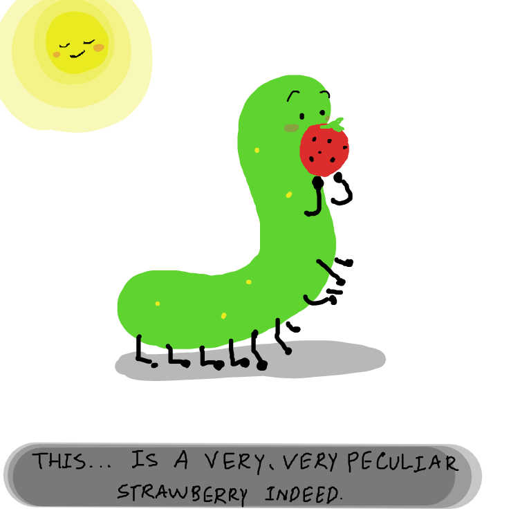 strawb? with black seeds? - Online Drawing Game Comic Strip Panel by ⚰