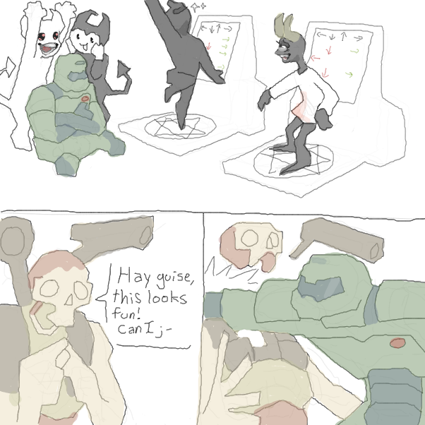 Drawing in Demonic Dance Ritual by Chepley