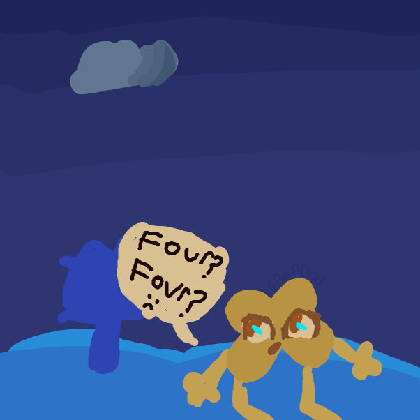 its that one part were x gets sad due  to four bring gone lol - Online Drawing Game Comic Strip Panel by s3af0od