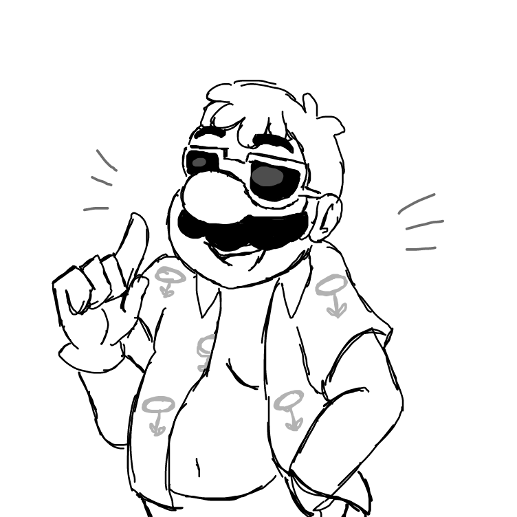 Vacation Mario? - Online Drawing Game Comic Strip Panel by ⚰