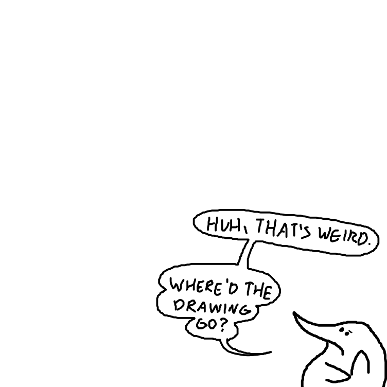 "Where did the drawing go?" pondered Berd. - Online Drawing Game Comic Strip Panel by ⚰