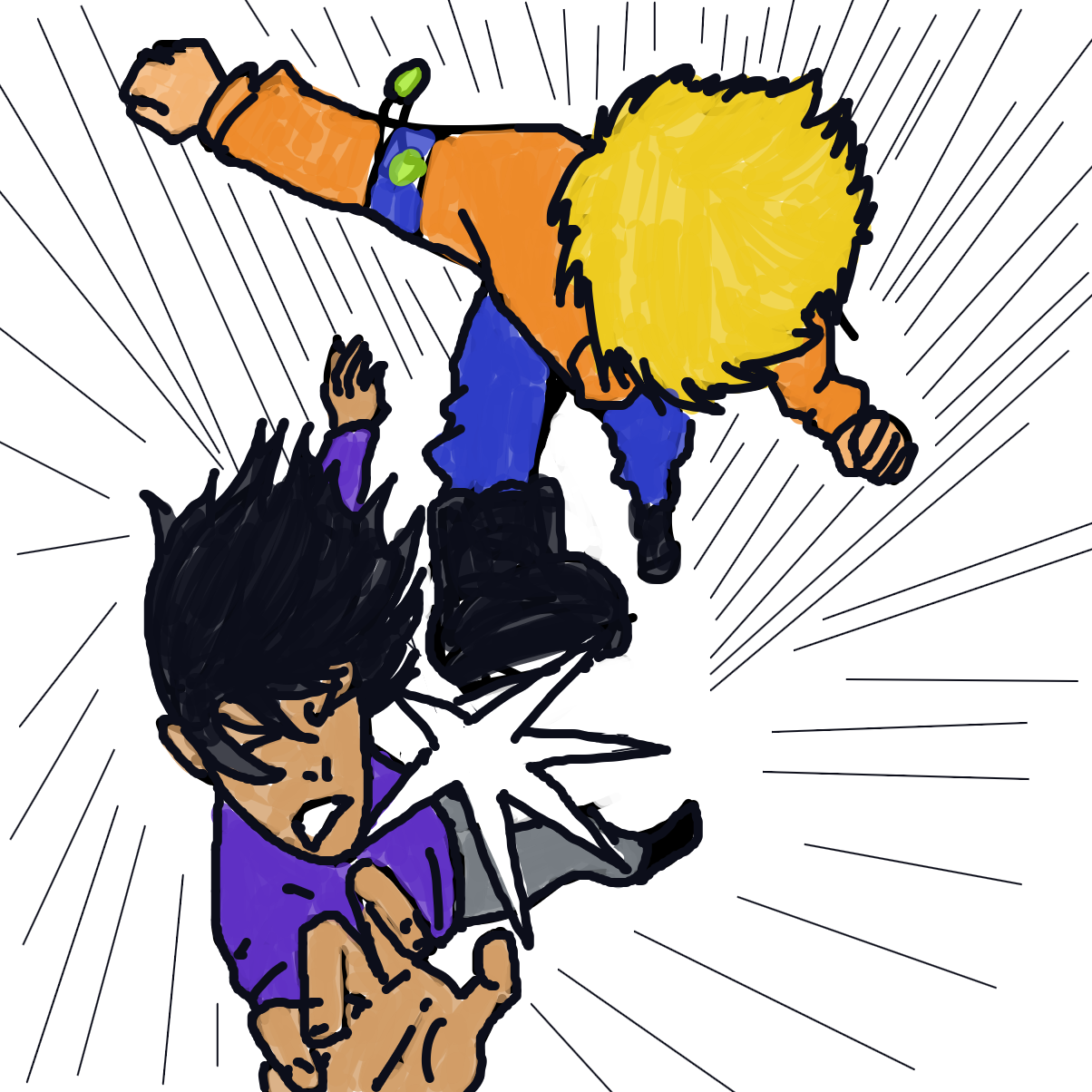 Drawing in battle by Scribbledabble