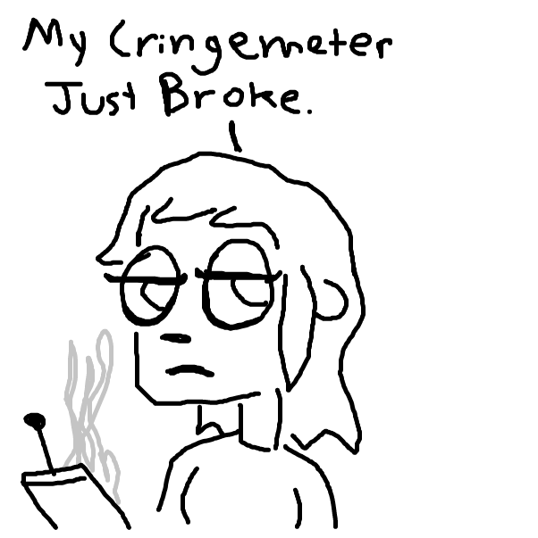 her cringemeter just broke - Online Drawing Game Comic Strip Panel by HelpMe