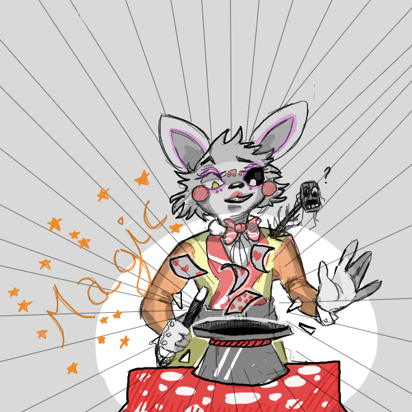 here's a mangle doing magic - Online Drawing Game Comic Strip Panel by Mothbunita