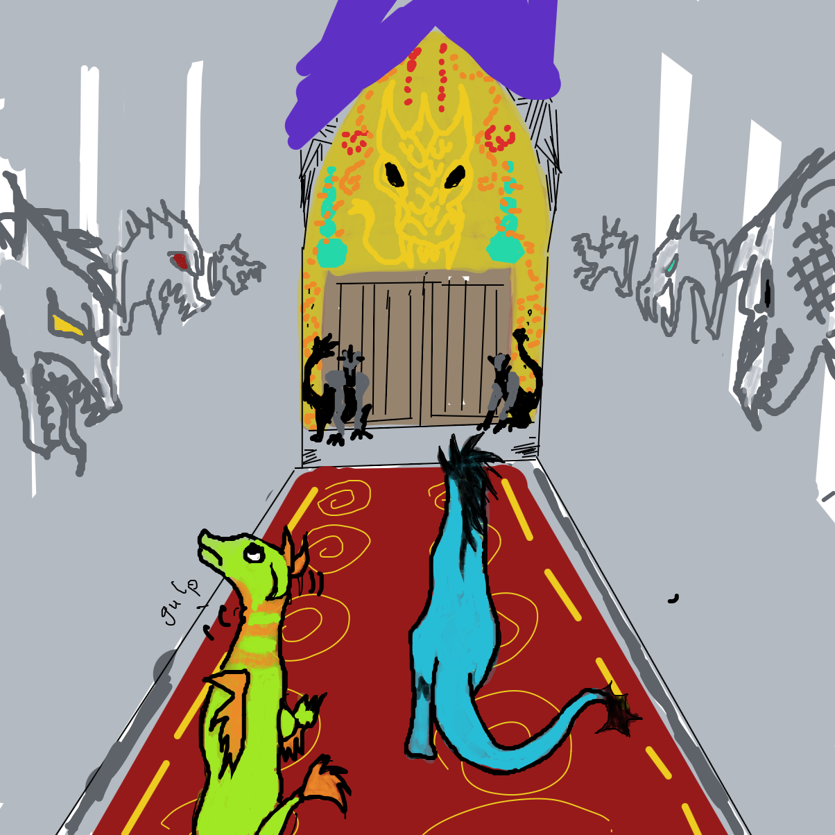 Not so brave anymore... - Online Drawing Game Comic Strip Panel by Scribbledabble