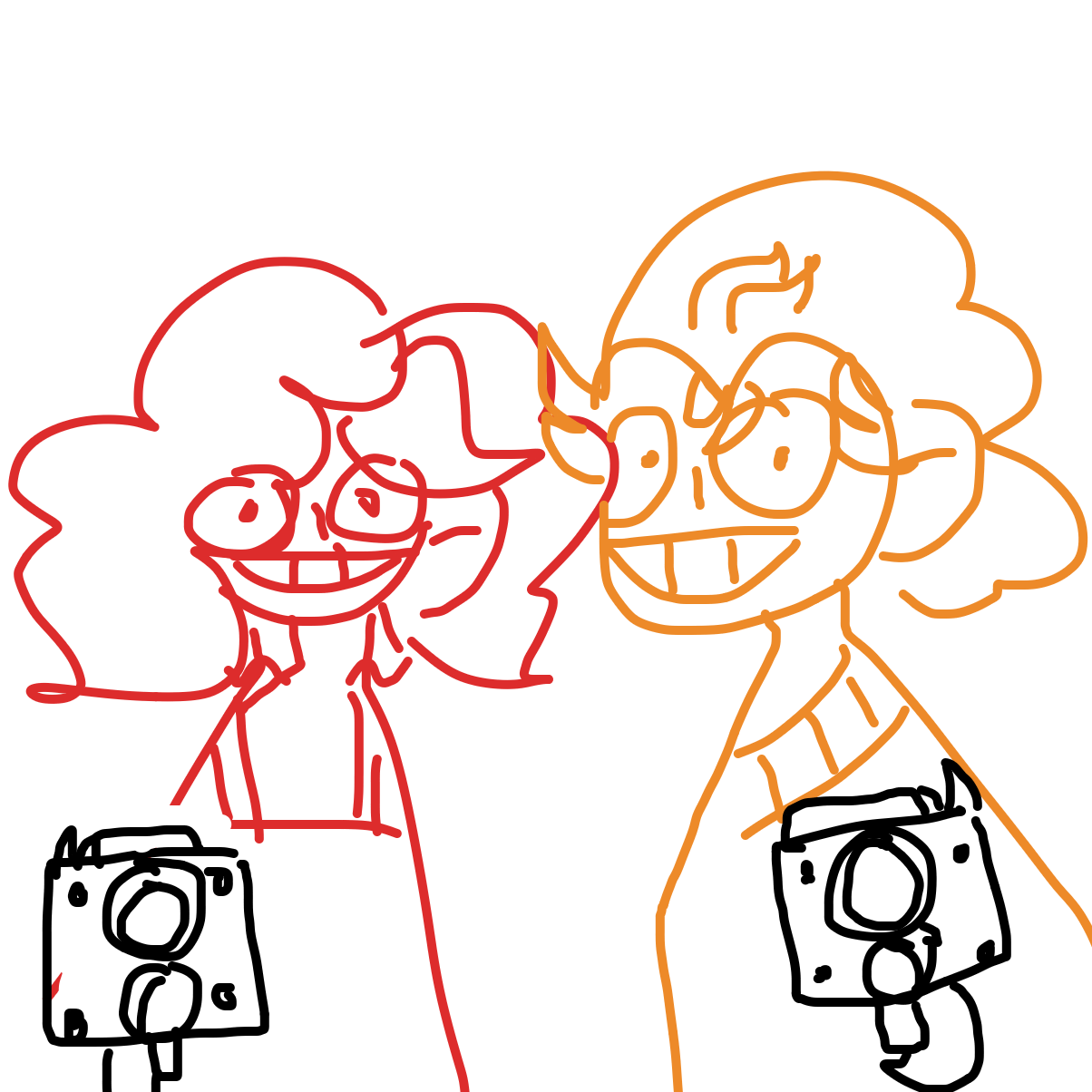 Drawing in I kill you and you die challenge! by user2948567301