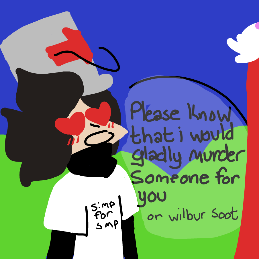 Drawing in Dream SMP Techno Simp by wrecktangle