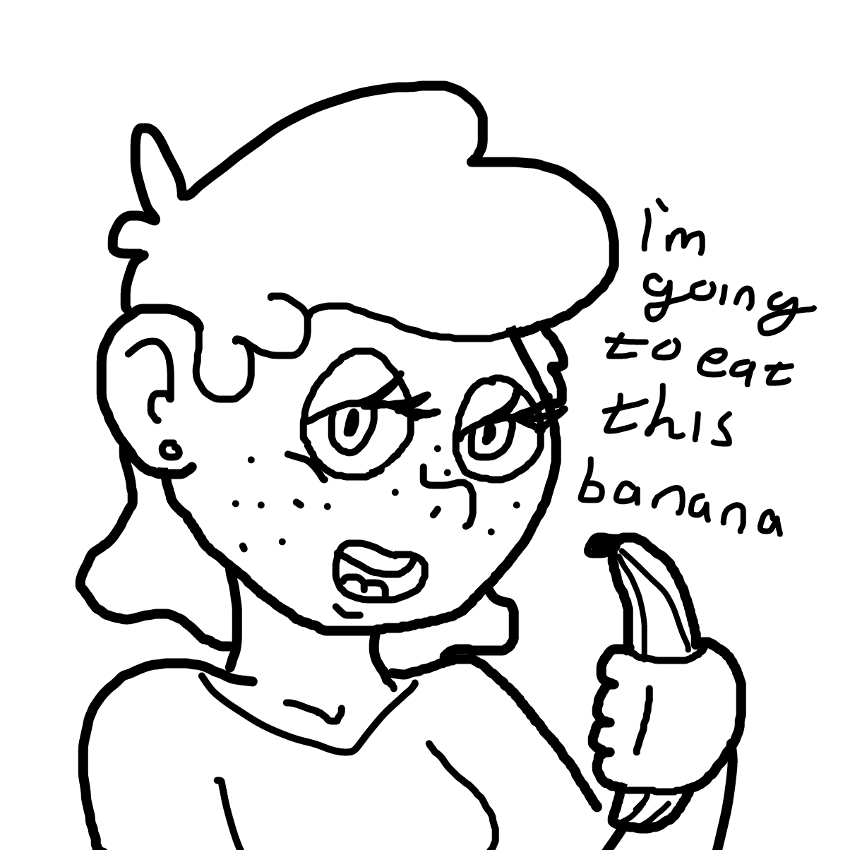 Ooh, Banana - Online Drawing Game Comic Strip Panel by CherryFlavored