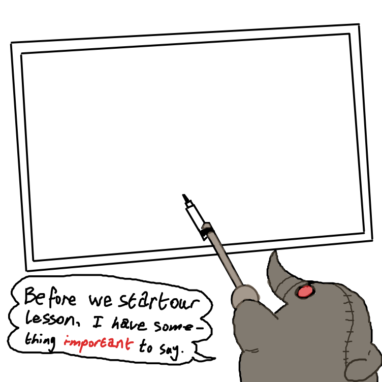 He has something important to say. But what? - Online Drawing Game Comic Strip Panel by ⚰