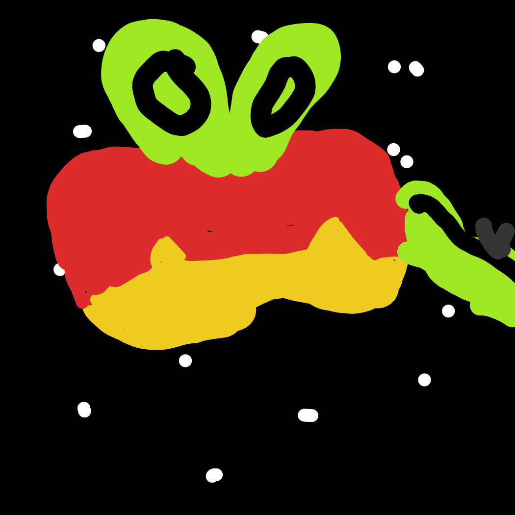 Drawing in Applin's adventure through space by Pikaball