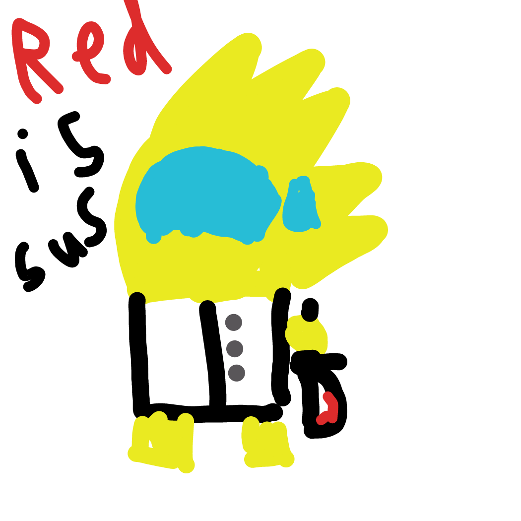 Drawing in Among us with video game characters by Pikaball