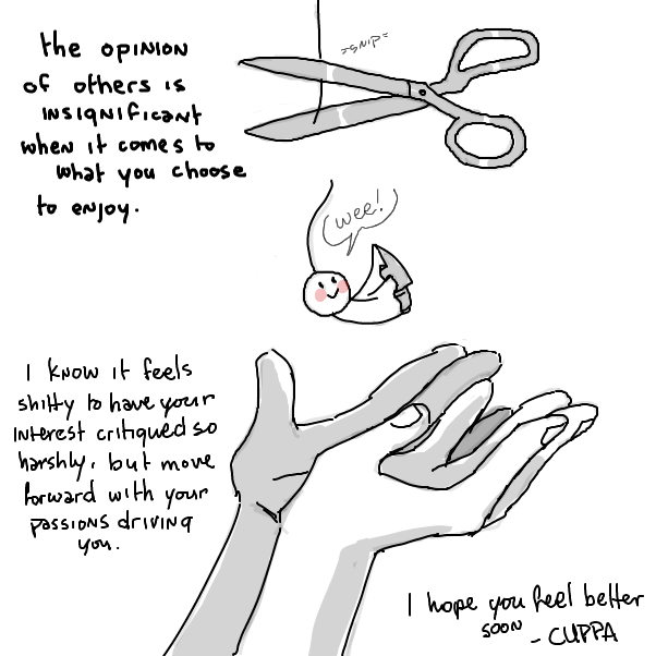 Drawing in i'm too stupid to know this by cuppapeach