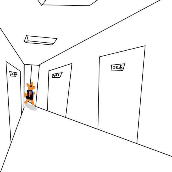 Drawing in Room 23B by Derren