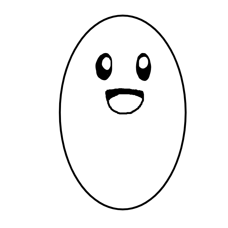 Give the egg a nice BIG SMILE - Online Drawing Game Comic Strip Panel by ⚰