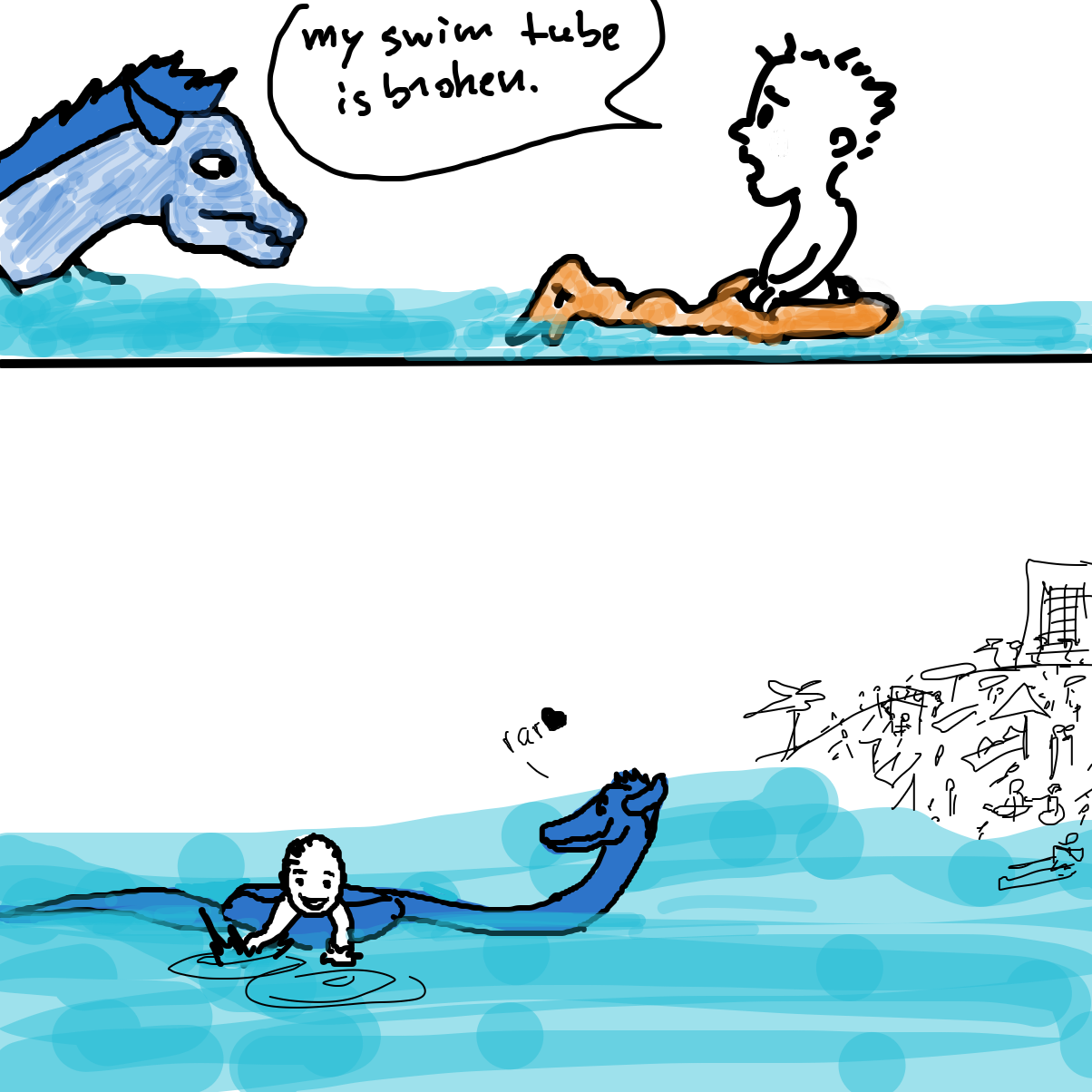  - Online Drawing Game Comic Strip Panel by Scribbledabble