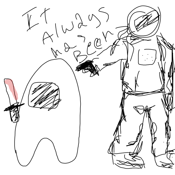 Drawing in Among us  by Michael_Mayonaise
