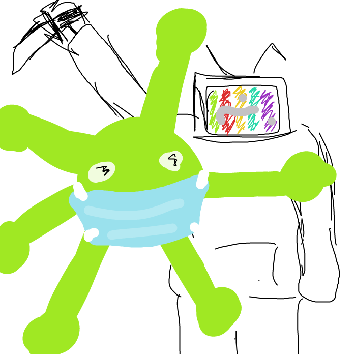 Drawing in coronavirus by Michael_Mayonaise