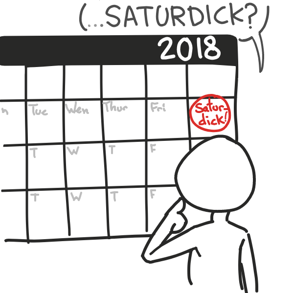 i declare today. . . Satur-Dick! - Online Drawing Game Comic Strip Panel by Cake Emoji