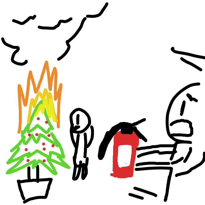 Drawing in Christmas tree by AMetalChair