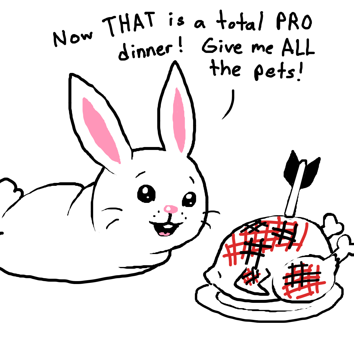 Drawing in bunni loaf by Electra