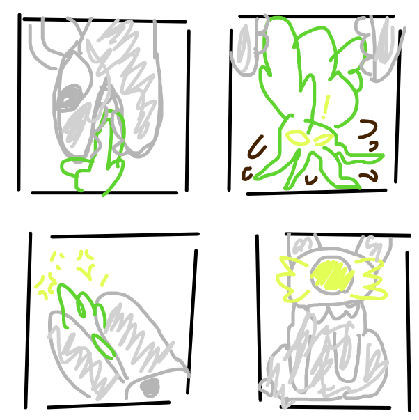 Drawing in Lettuce Demon by Fingerpains