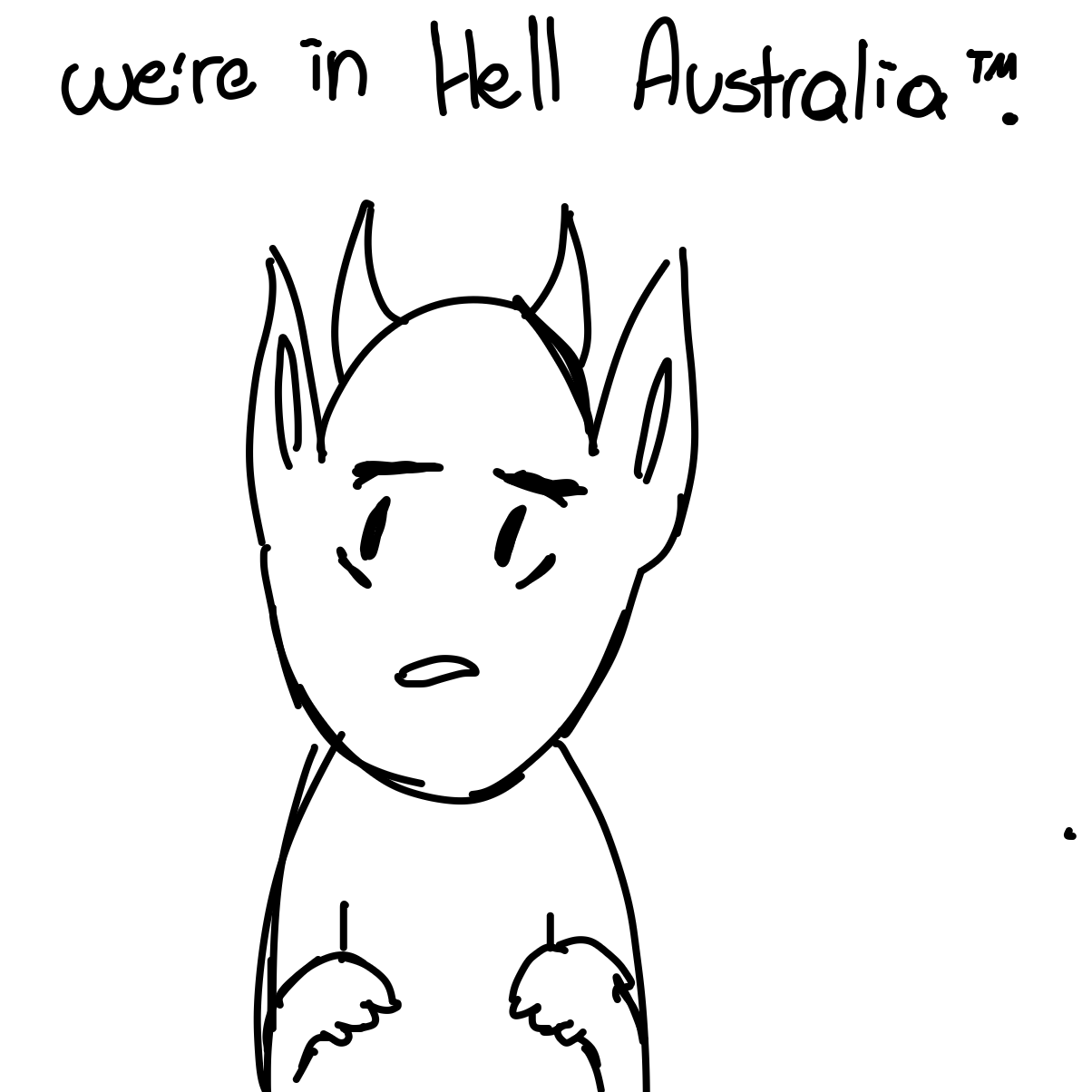 Drawing in young devil by Rea